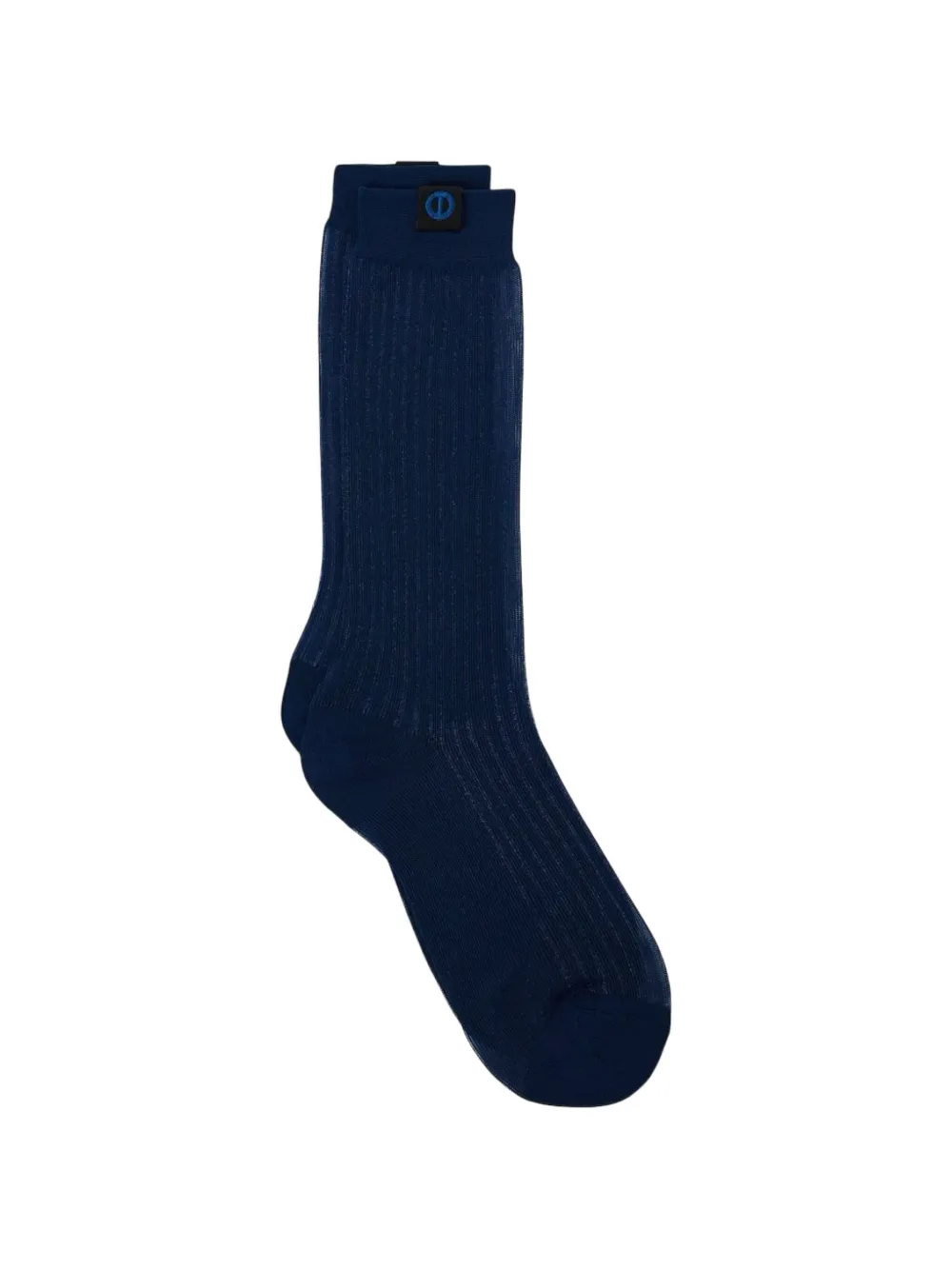 Iceberg ribbed-knit logo-patch socks - Blau
