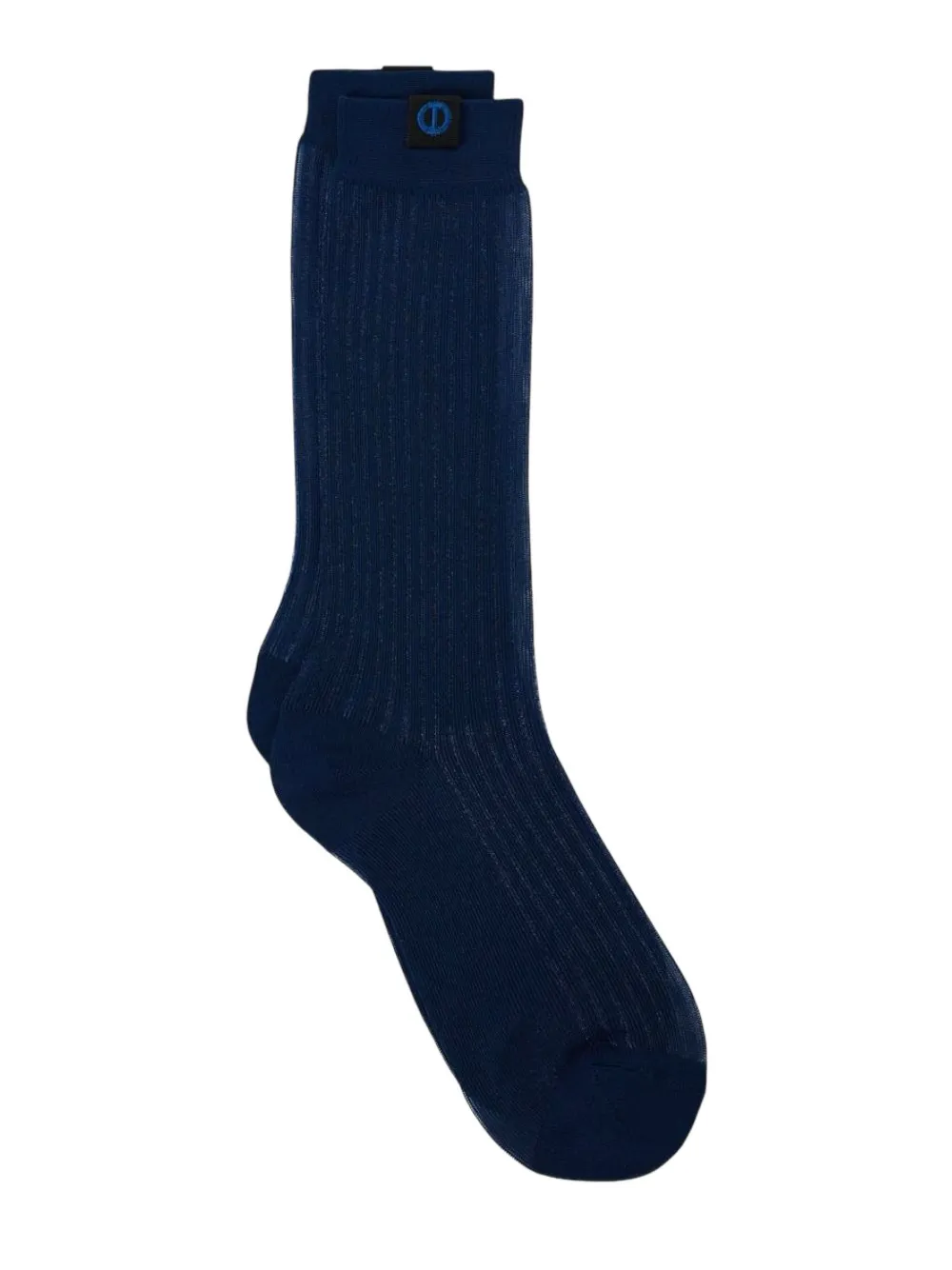 Iceberg Ribgebreide sokken met logopatch Blauw