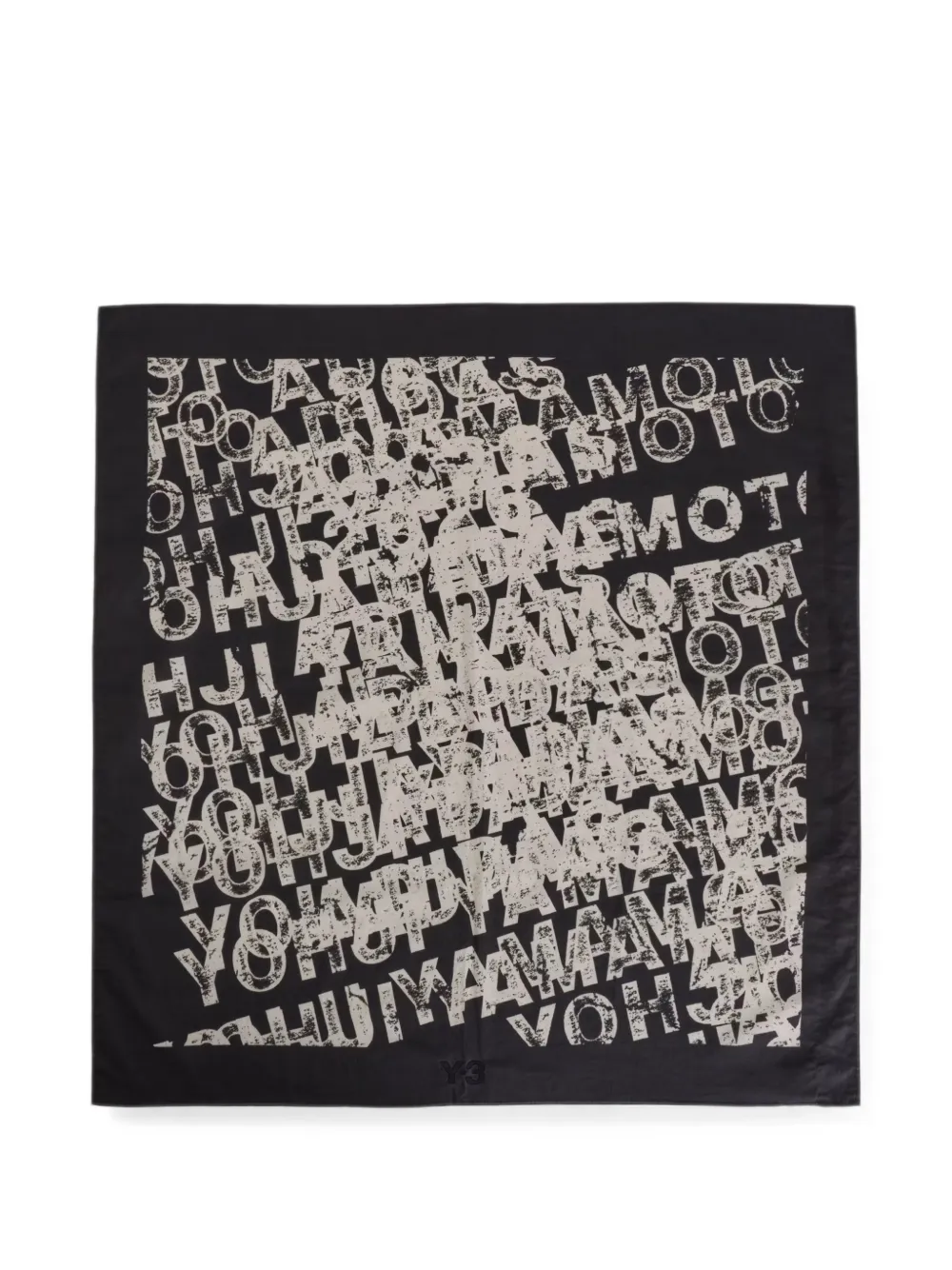 Y-3 Bandana con stampa grafica - Nero