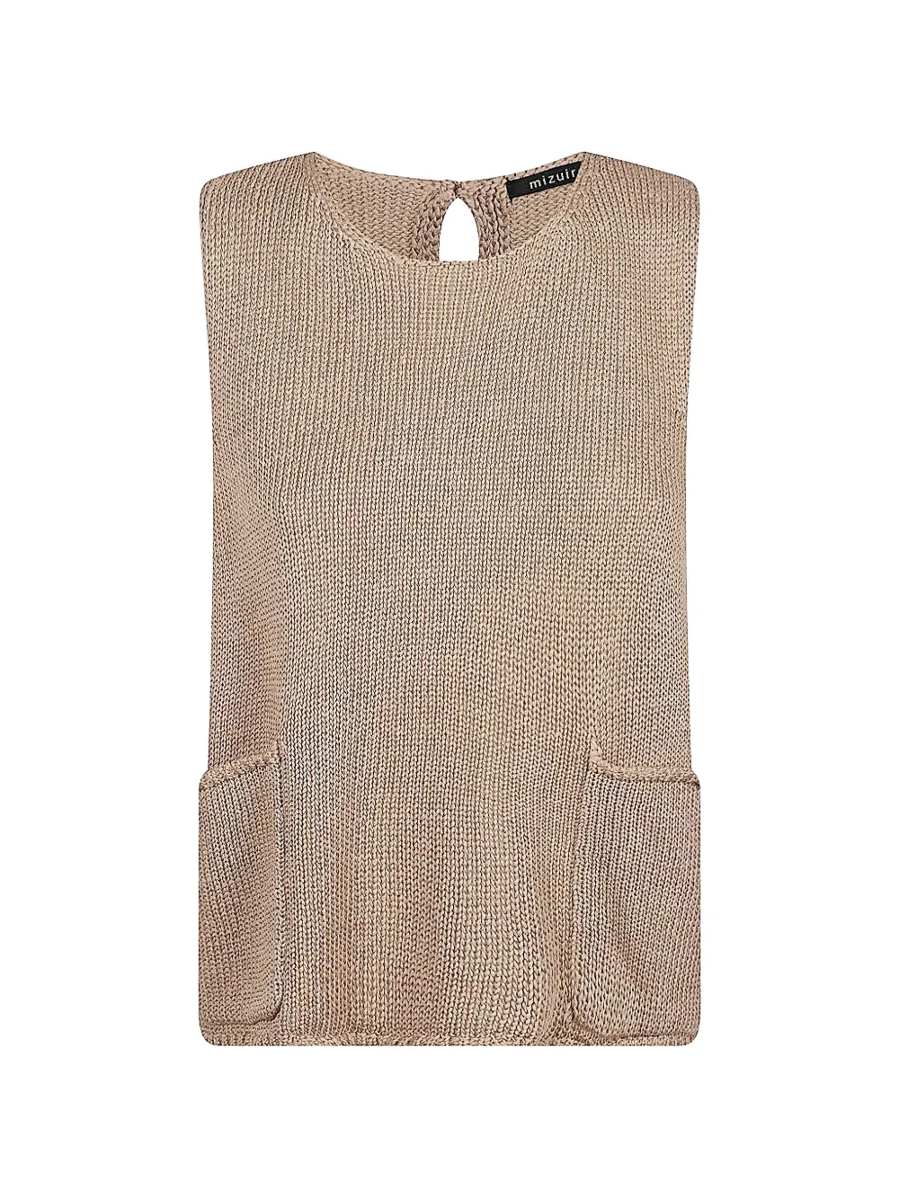 mizuiro ind tape-yarn knit vest - Toni neutri