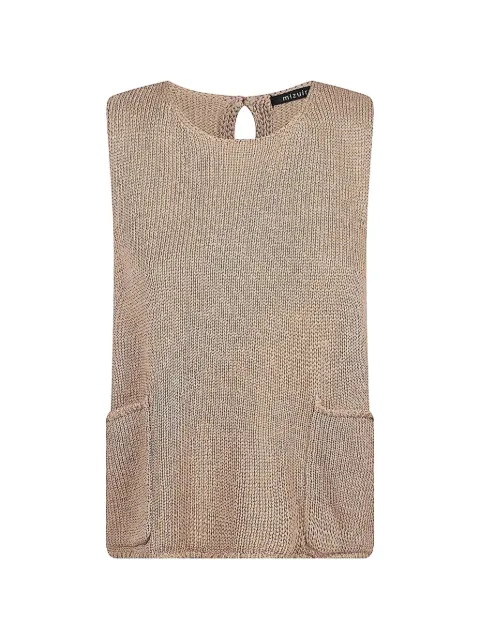 mizuiro ind tape-yarn knit vest