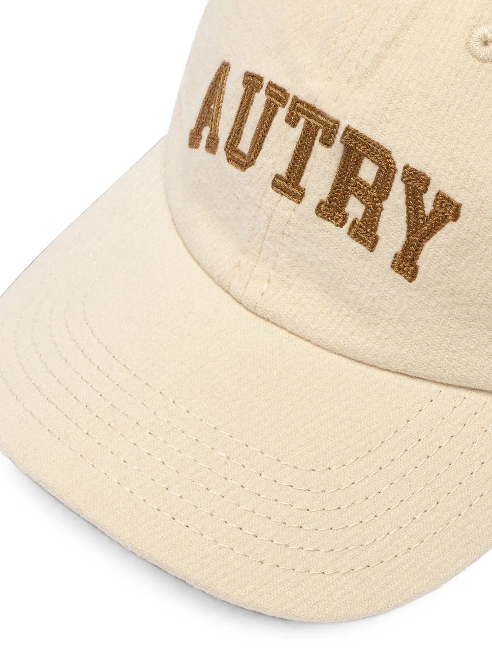 Autry Honkbalpet met geborduurd logo Beige