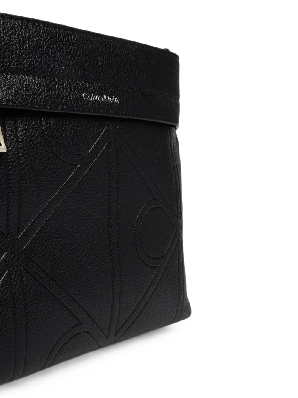 Calvin Klein Messengertas met logo-reliëf Zwart