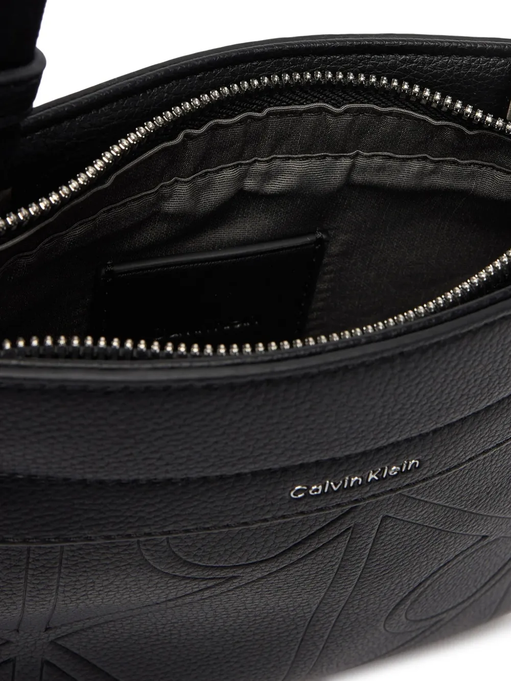 Calvin Klein Messengertas met logo-reliëf Zwart