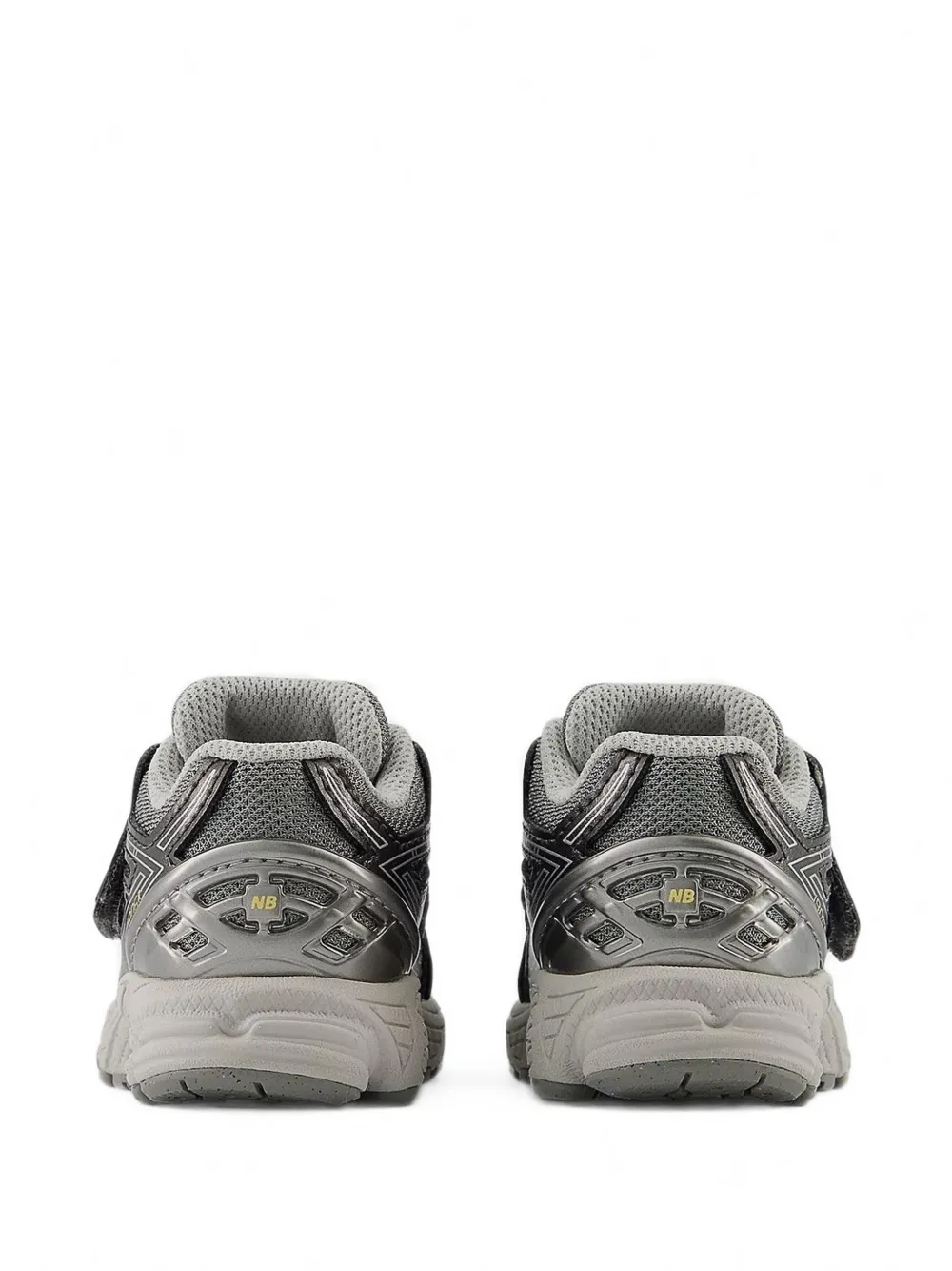 New Balance Kids 1906 Hook & Loop metallic-effect touch-strap sneakers Grijs