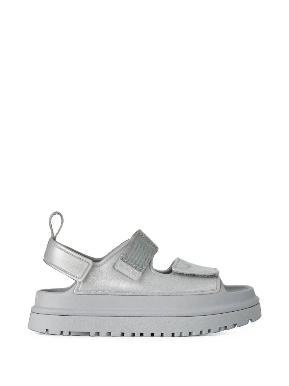 UGG Kids metallic touch-strap sandals Zilver