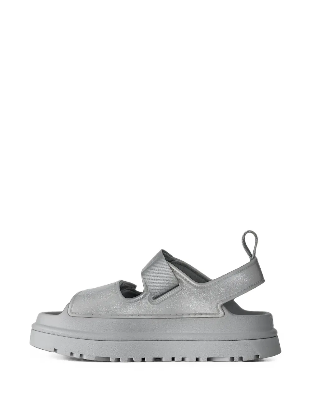 UGG Kids metallic touch-strap sandals Zilver