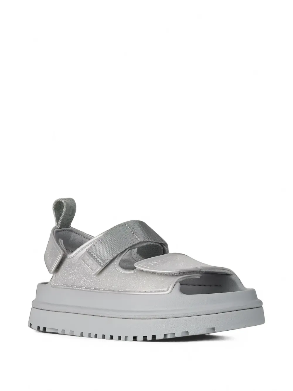 UGG Kids metallic touch-strap sandals - Argento