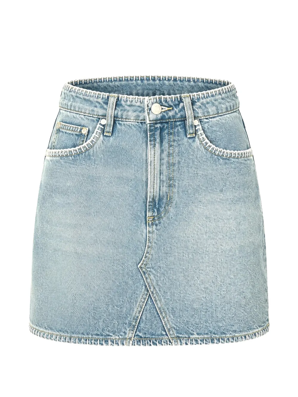 Rails Laurel whipstitch-trim A-line skirt - Blau