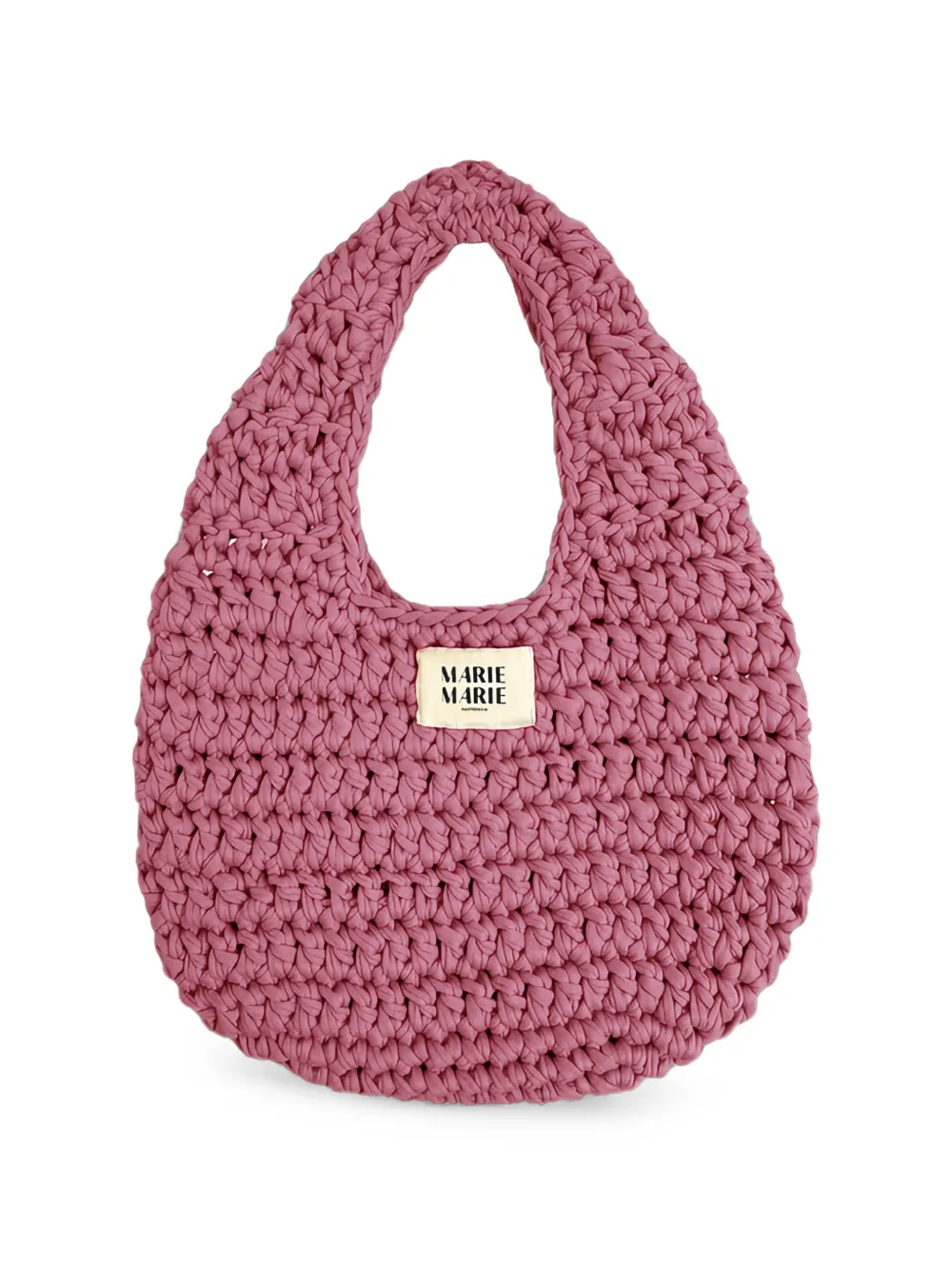MARIE MARIE AMSTERDAM EggBag chunky-knit backpack - Rosa