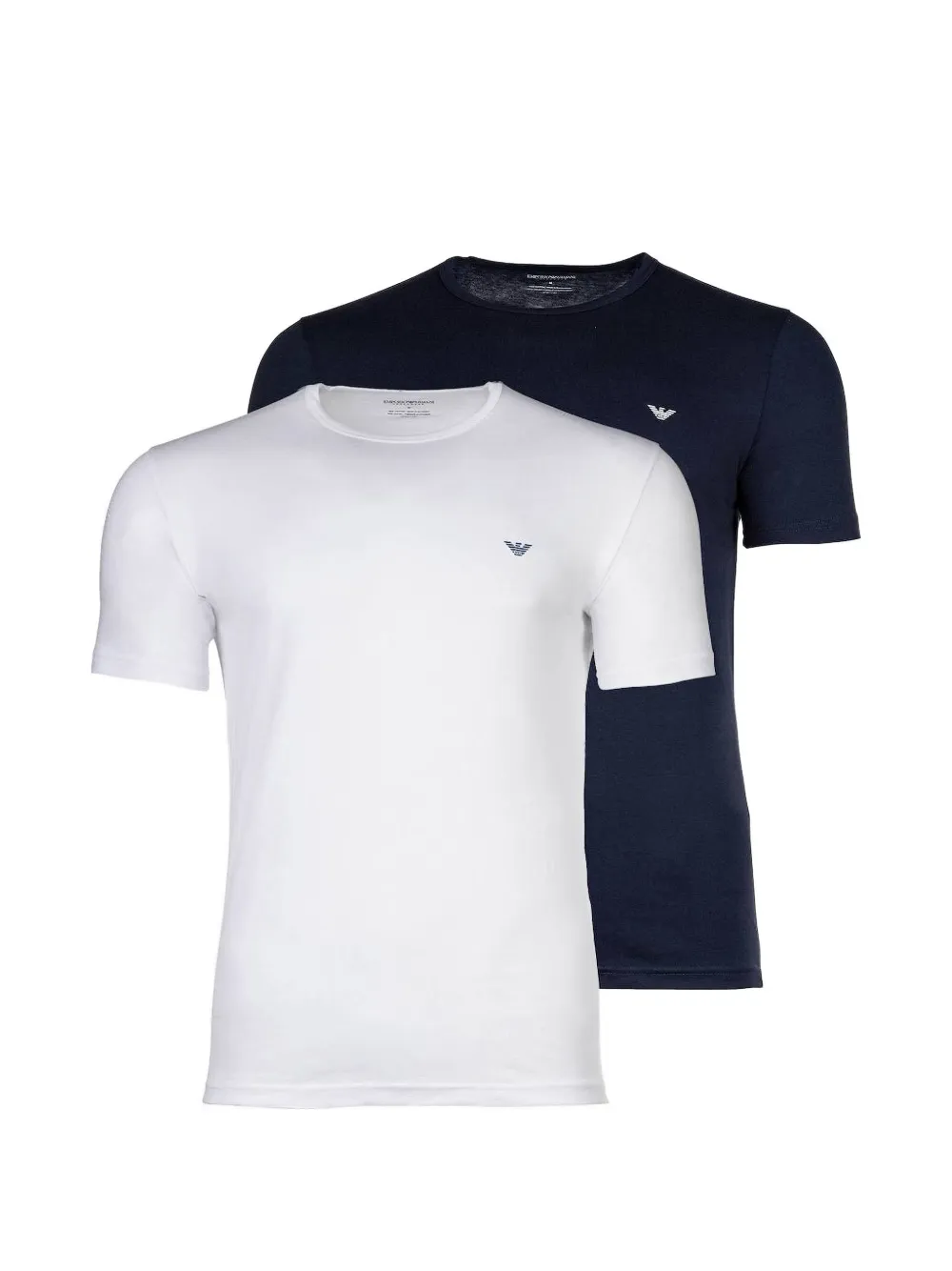 Emporio Armani logo-print crew-neck T-shirts set (two pieces) - Bianco