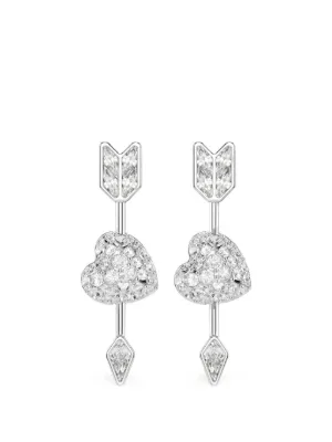 Swarovski Mesmera クリスタル ドロップピアス | シルバートーン