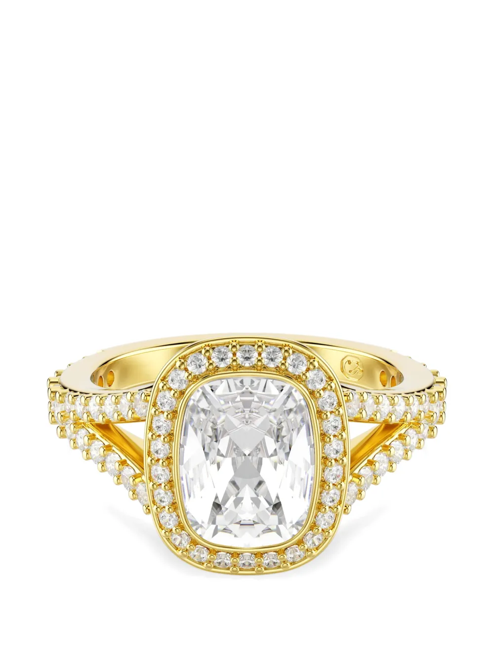 Swarovski Una Angelic Ring mit Kristallen im Kissenschliff - Gold
