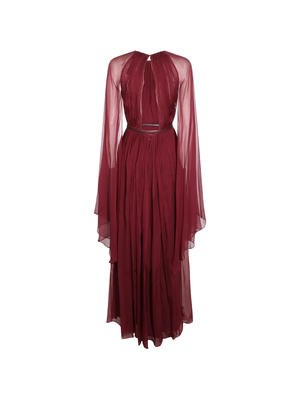 Max Mara silk chiffon dress Rood