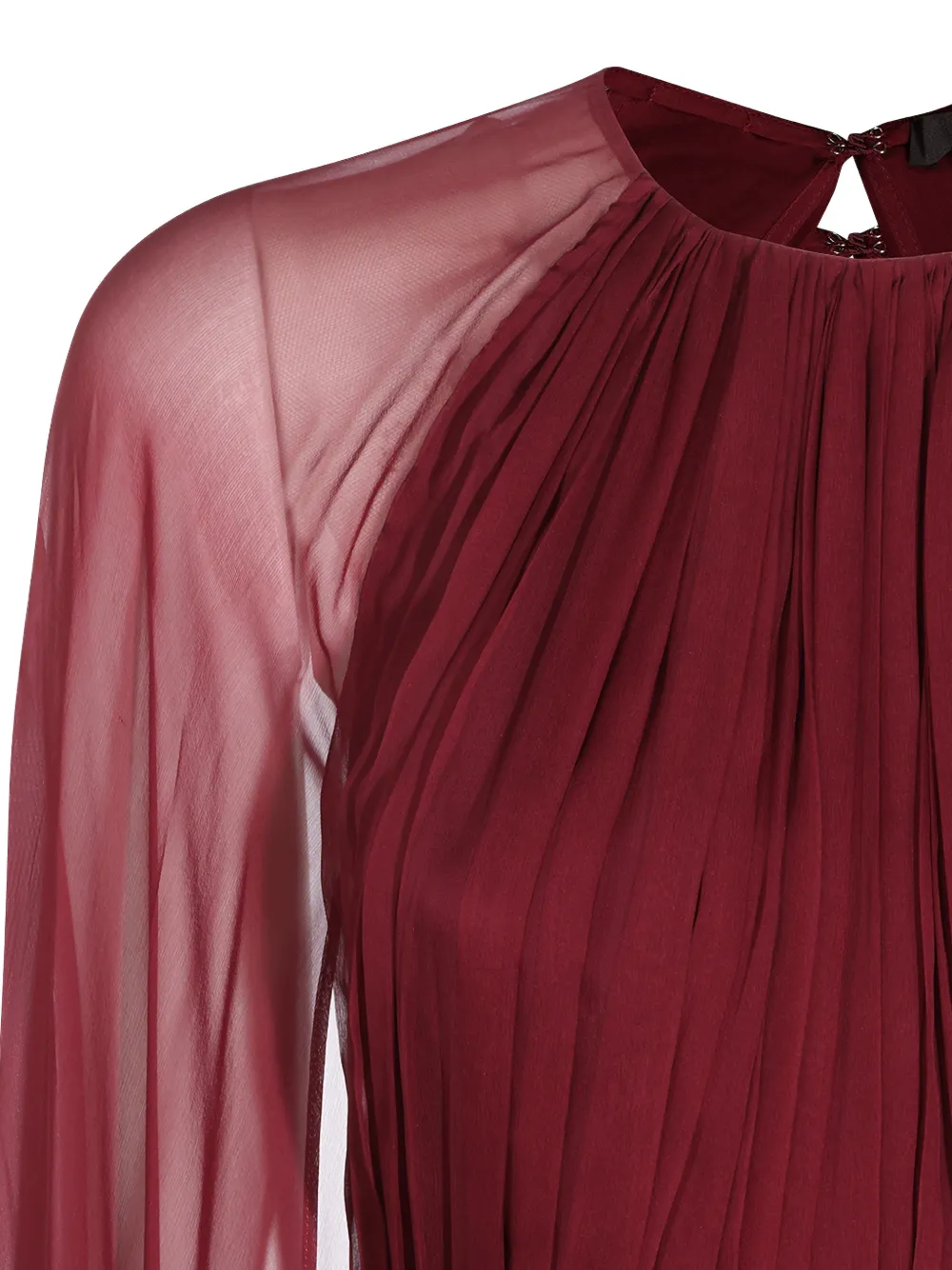 Max Mara silk chiffon dress Rood