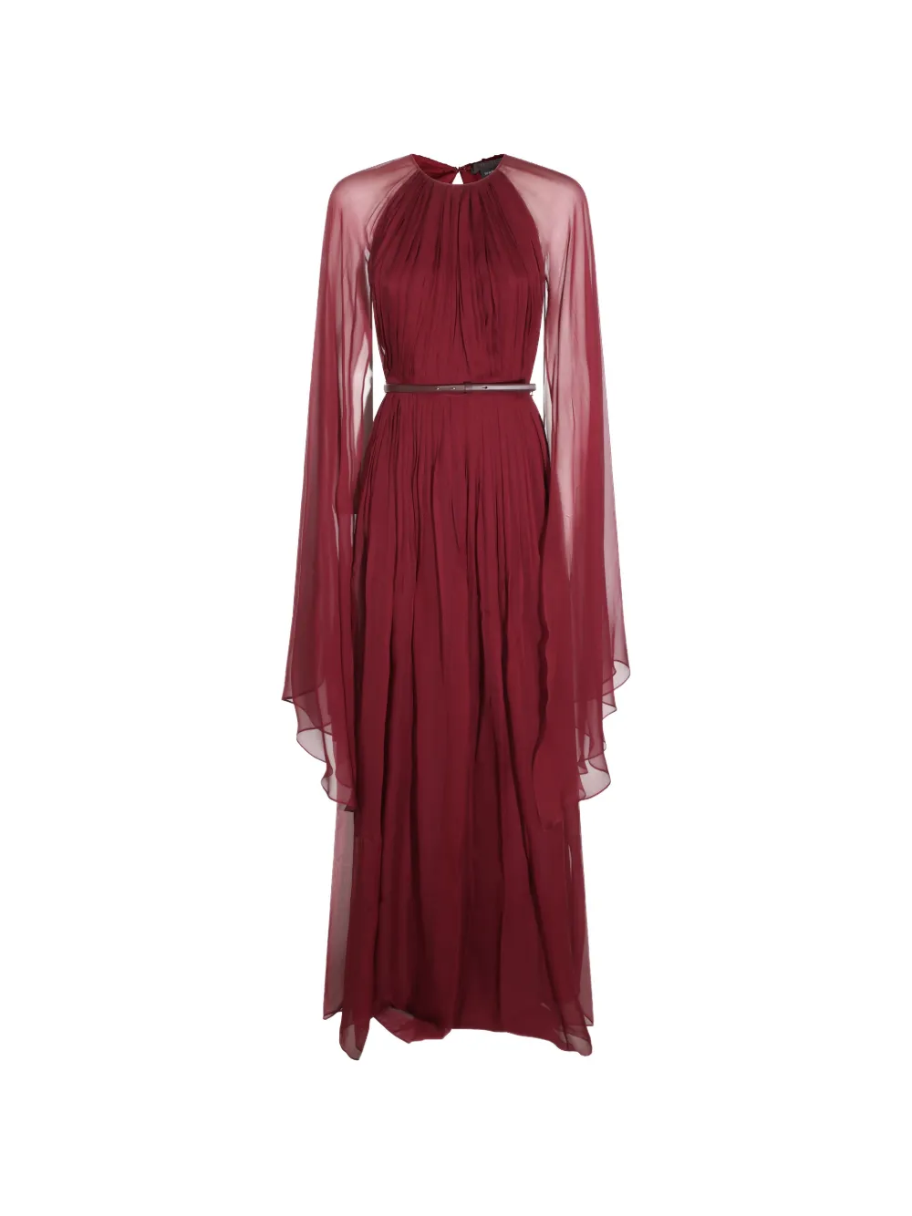 Max Mara silk chiffon dress Rood