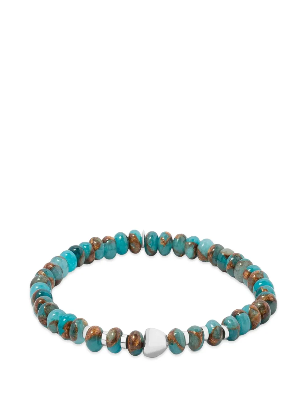 Tateossian Nepal Nugget beaded logo-charm bracelets - Blu