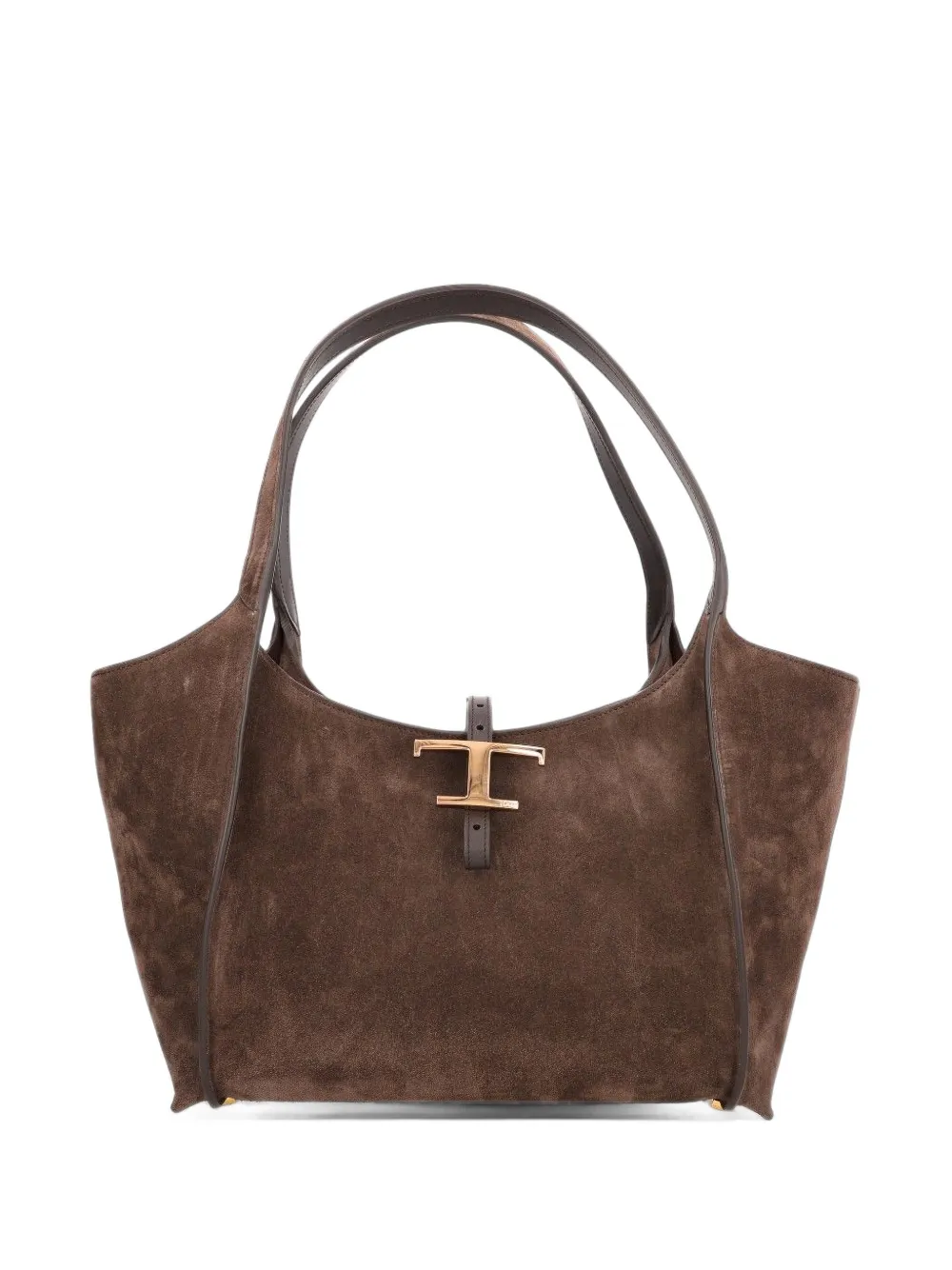 Tod's T Timeless suede tote bag - Marrone