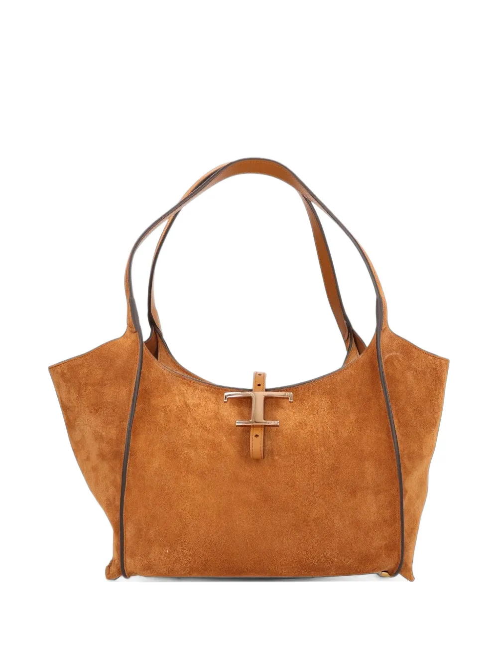 Tod's T Timeless suede tote bag - Marrone