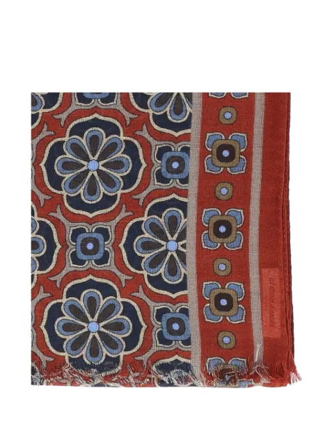 Al Duca D’Aosta 1902 floral-print fringed scarf