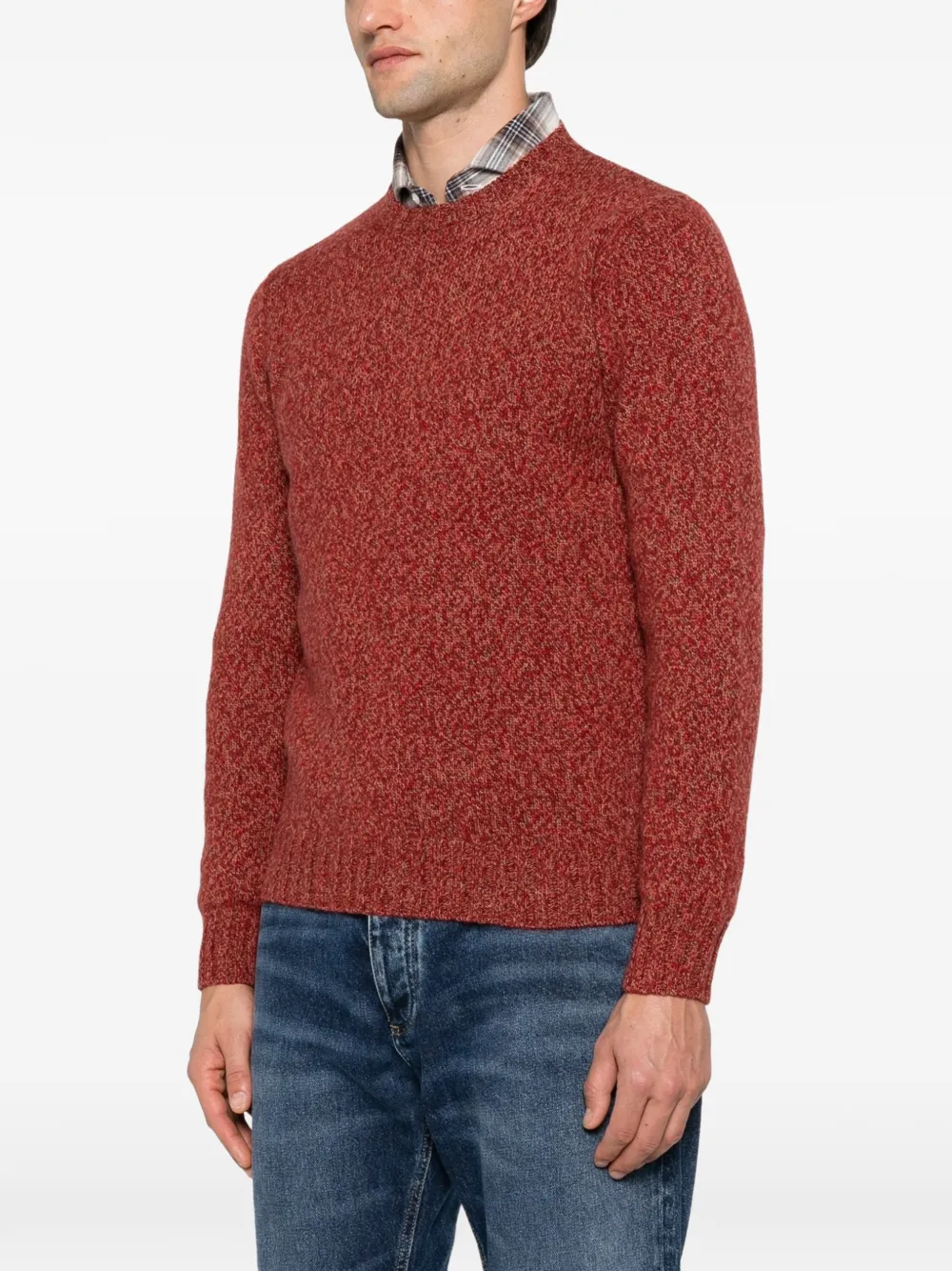 Filippo De Laurentiis Gemêleerde trui met ronde hals Rood