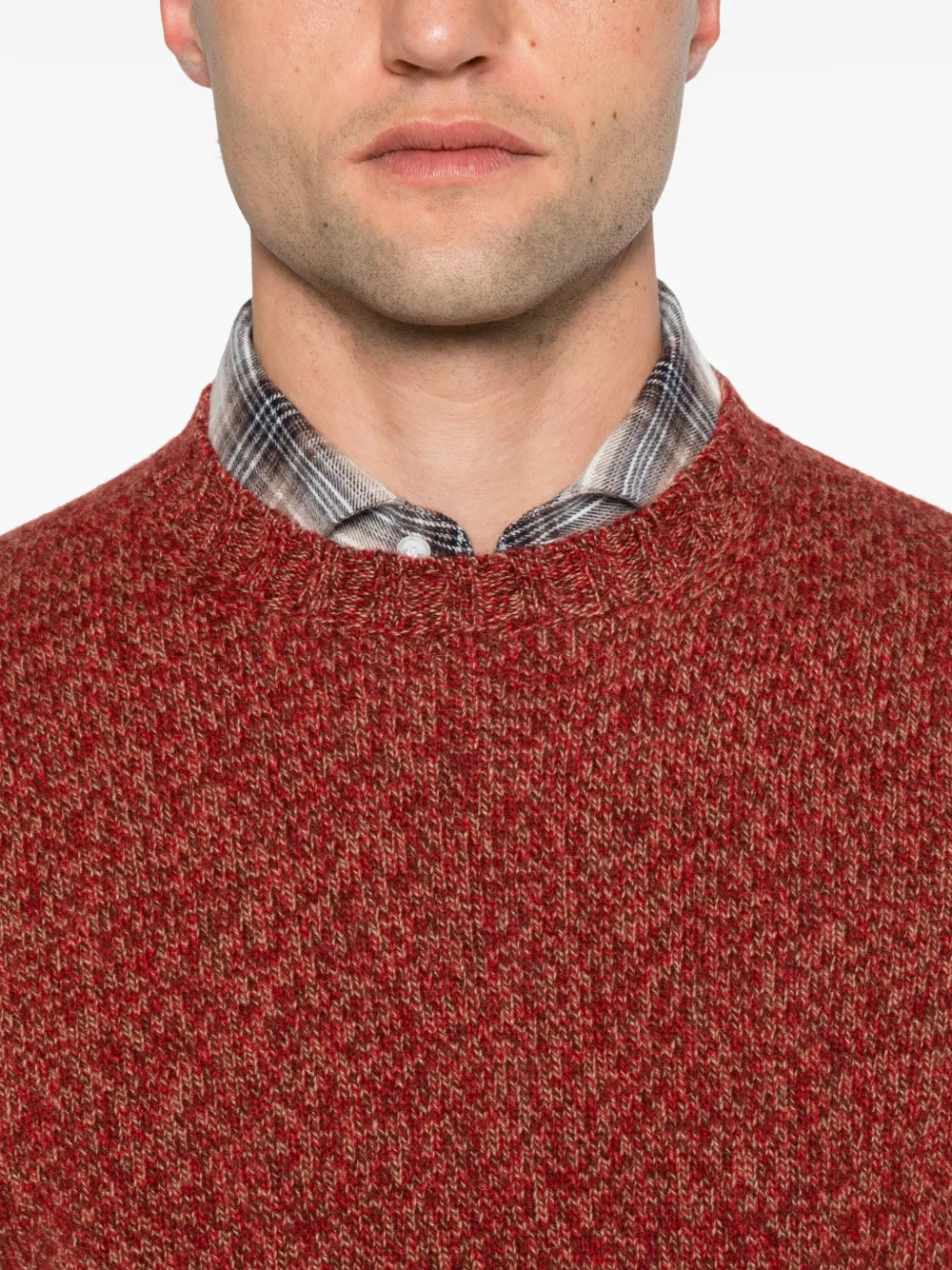 Filippo De Laurentiis Gemêleerde trui met ronde hals Rood