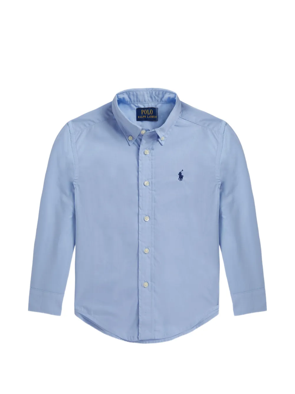 POLO RALPH LAUREN KIDS logo-embroidered button-down shirt - Blu