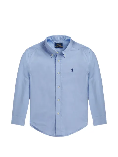 POLO RALPH LAUREN KIDS logo-embroidered button-down shirt