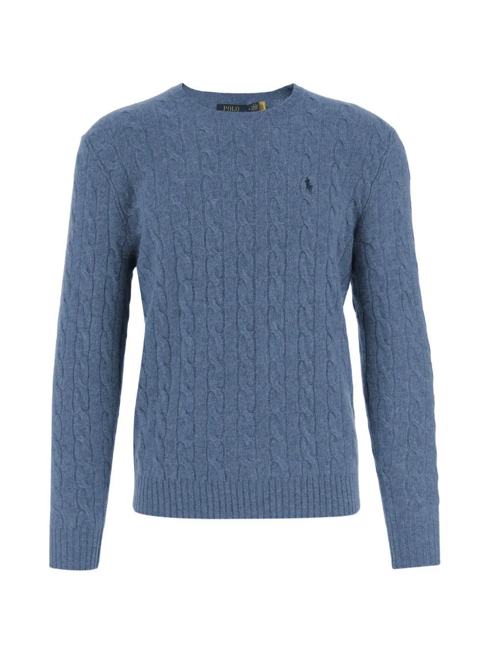 Polo Ralph Lauren cable-knit embroidered-logo sweater - Blu
