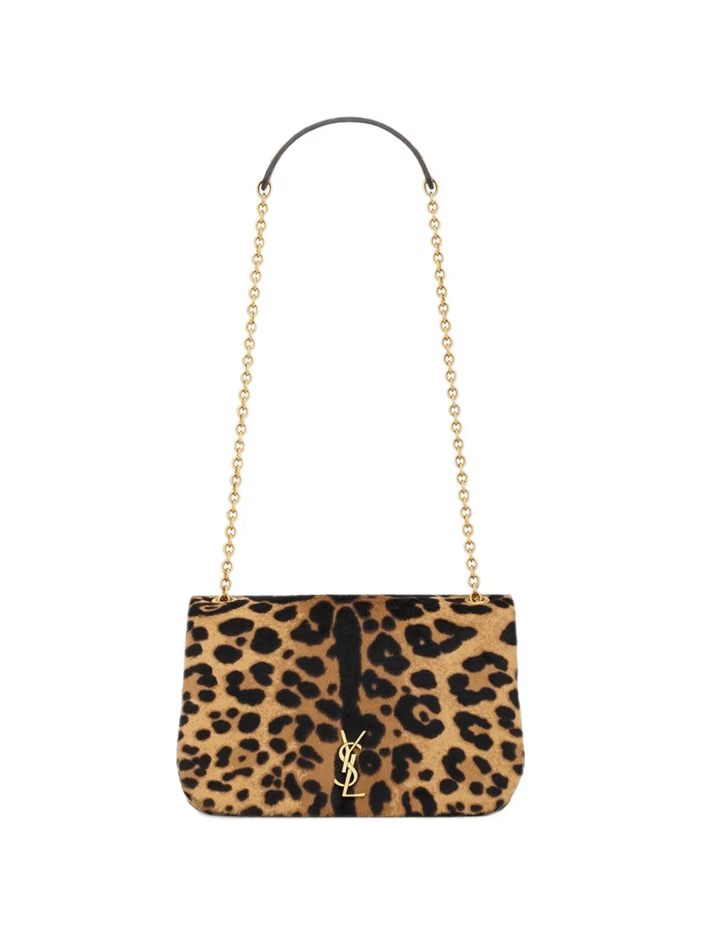 Saint Laurent mini Jamie 4.3 leopard-print shoulder bag - Marrone