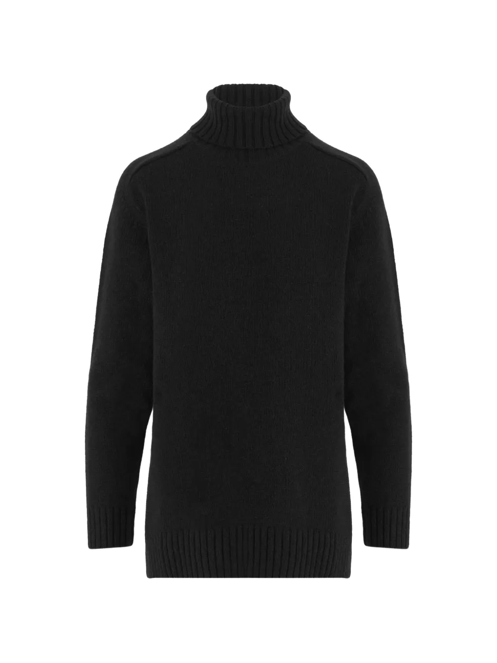 Bruno Manetti turtle-neck ribbed-trim sweater - Schwarz