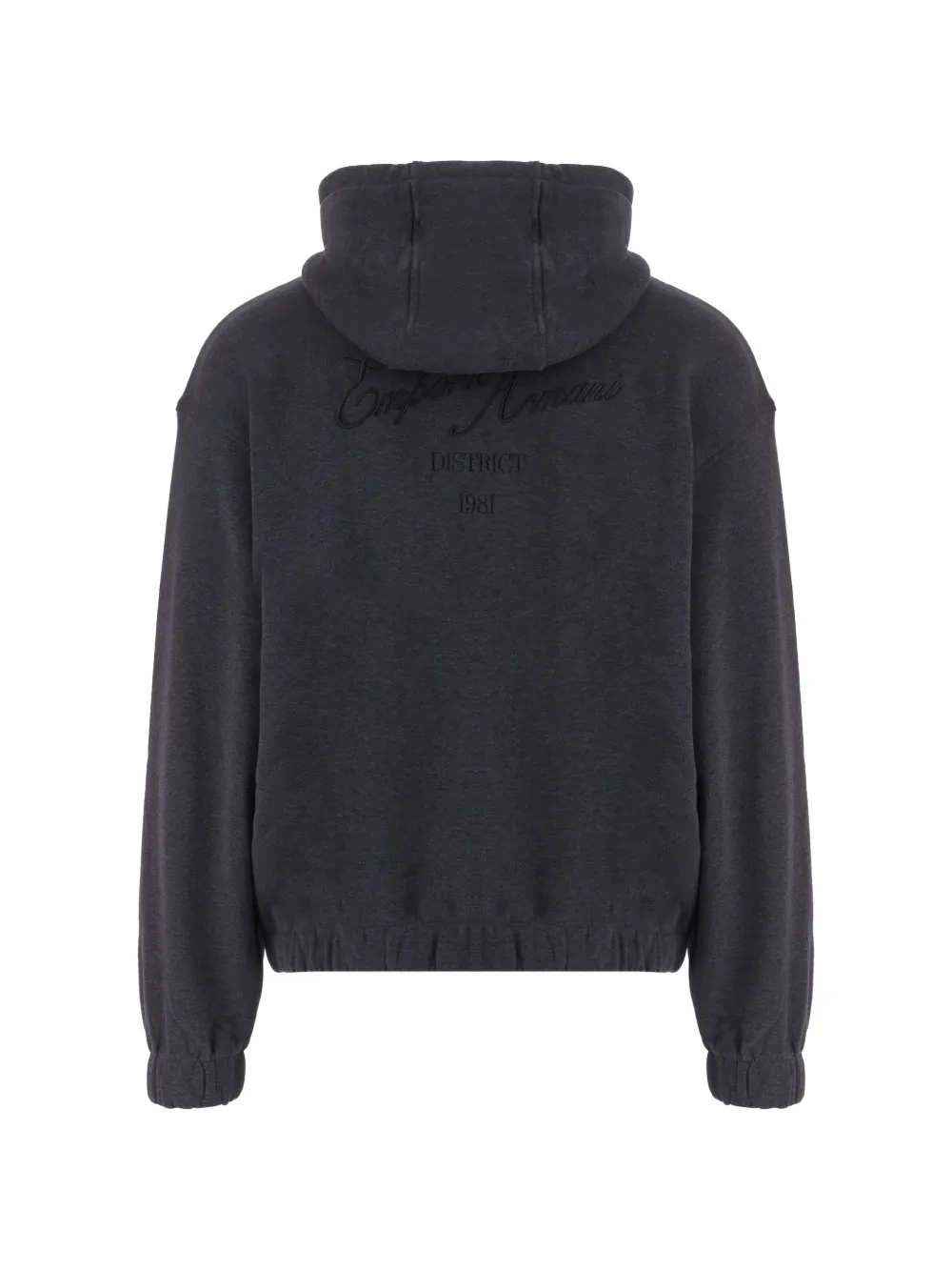 Emporio Armani Hoodie met geborduurd logo Grijs