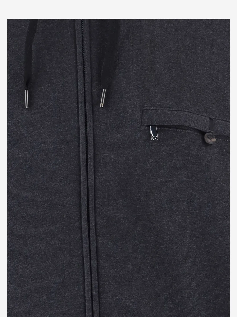 Emporio Armani Hoodie met geborduurd logo Grijs