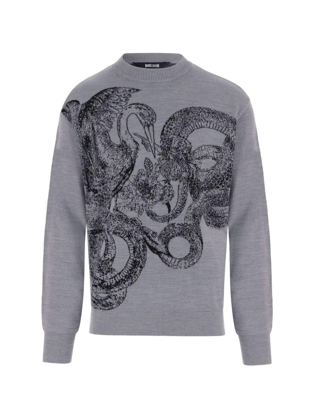 Just Cavalli Crew-neck Sweatshirt In Grey