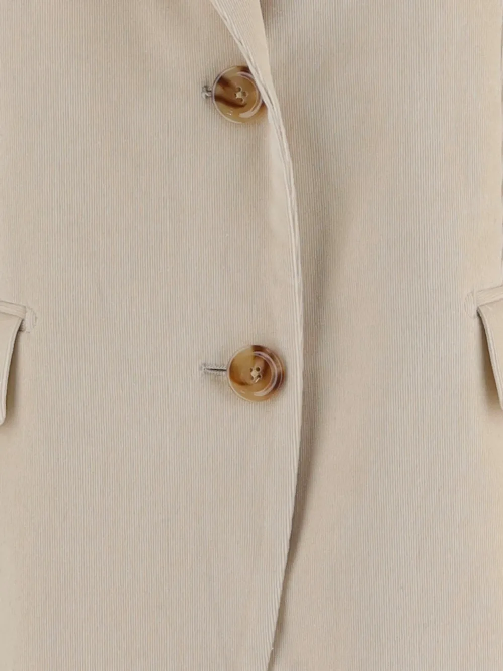 Lardini Blazer met enkele rij knopen en ribfluwelen effect Beige
