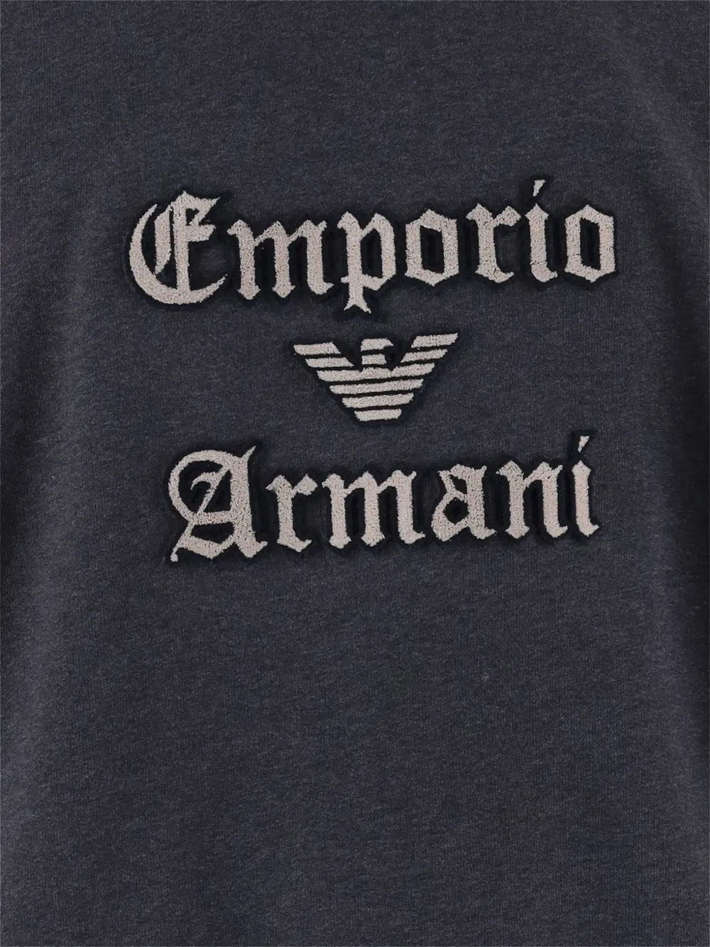 Emporio Armani Hoodie met geborduurd logo Grijs
