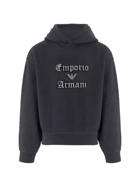 Emporio Armani logo-embroidered hoodie