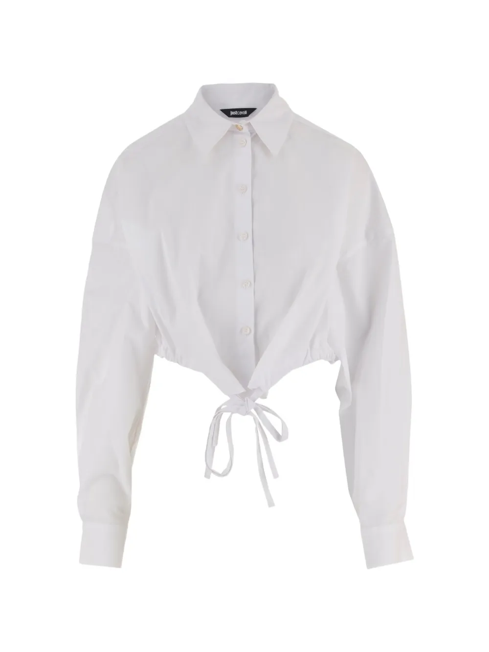Just Cavalli cropped tie-fastening shirt