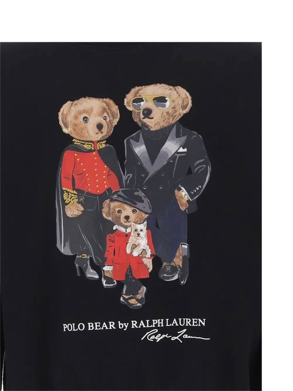 POLO RALPH LAUREN KIDS sweatshirt polo bear family Zwart