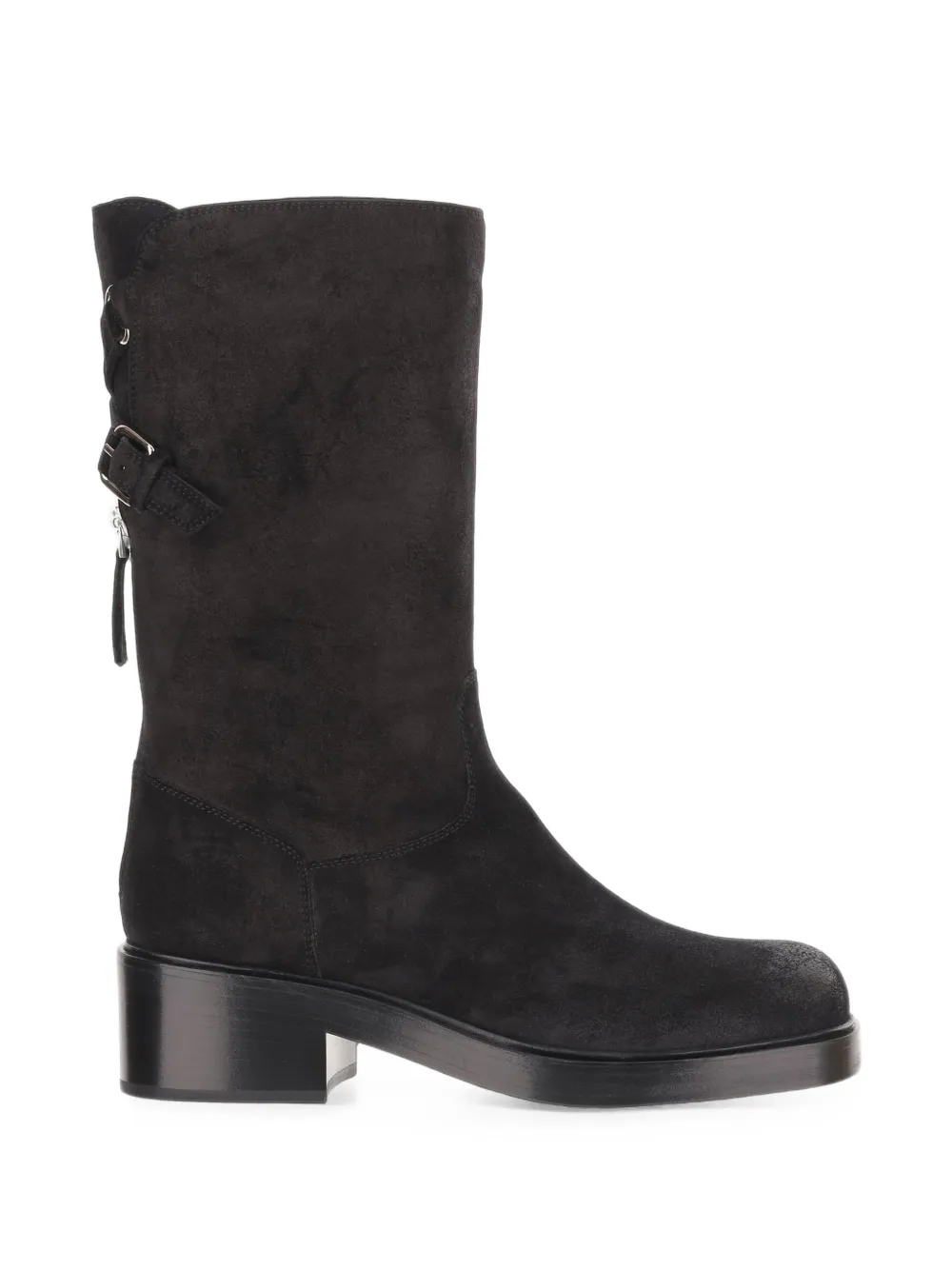 Sartore buckle-detail suede ankle boots Zwart