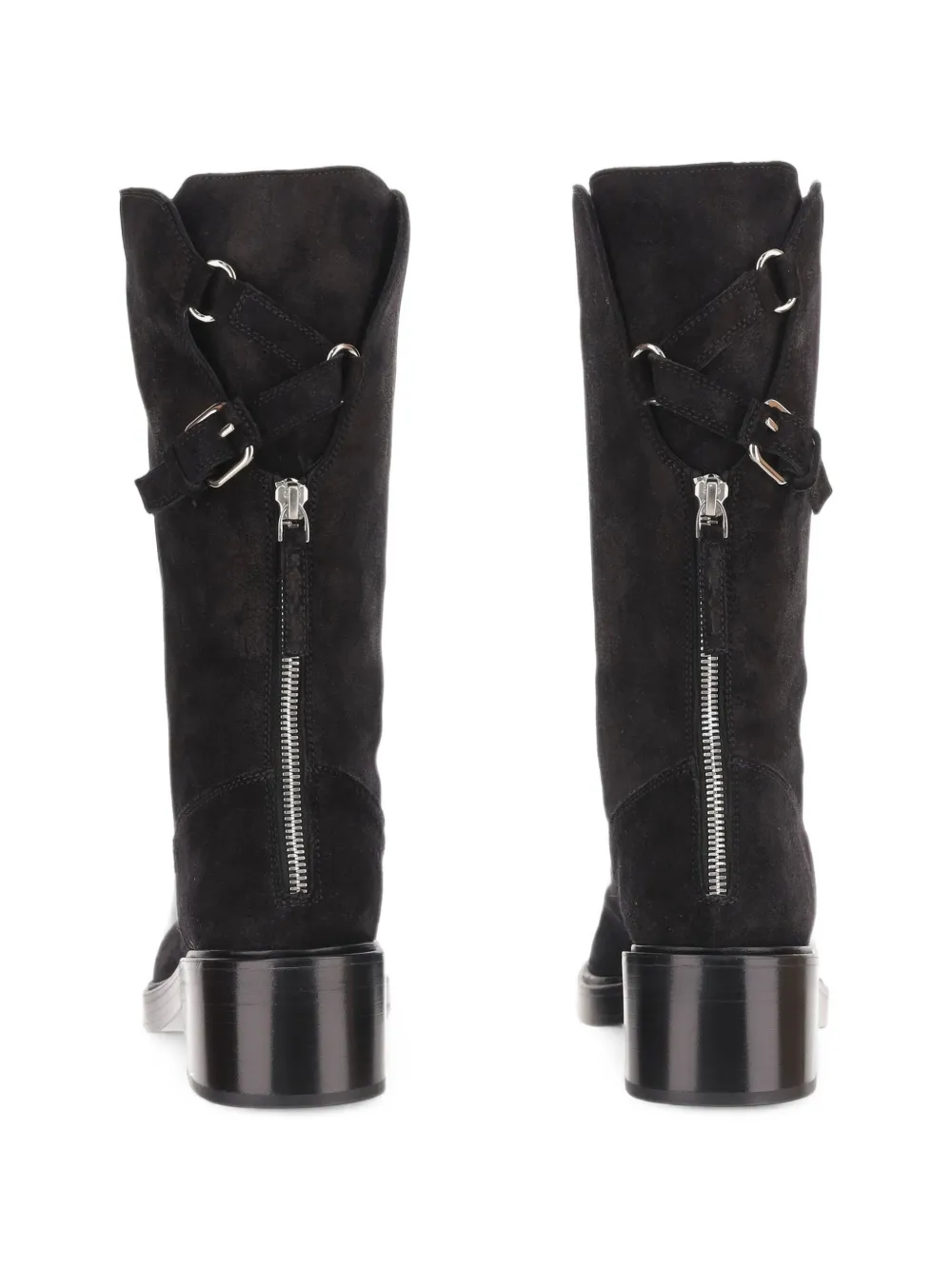 Sartore buckle-detail suede ankle boots Zwart