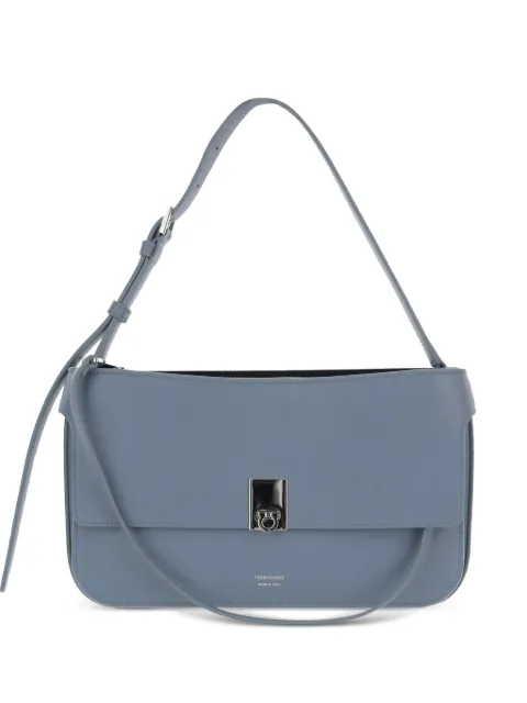 Gancini buckle leather shoulder bag