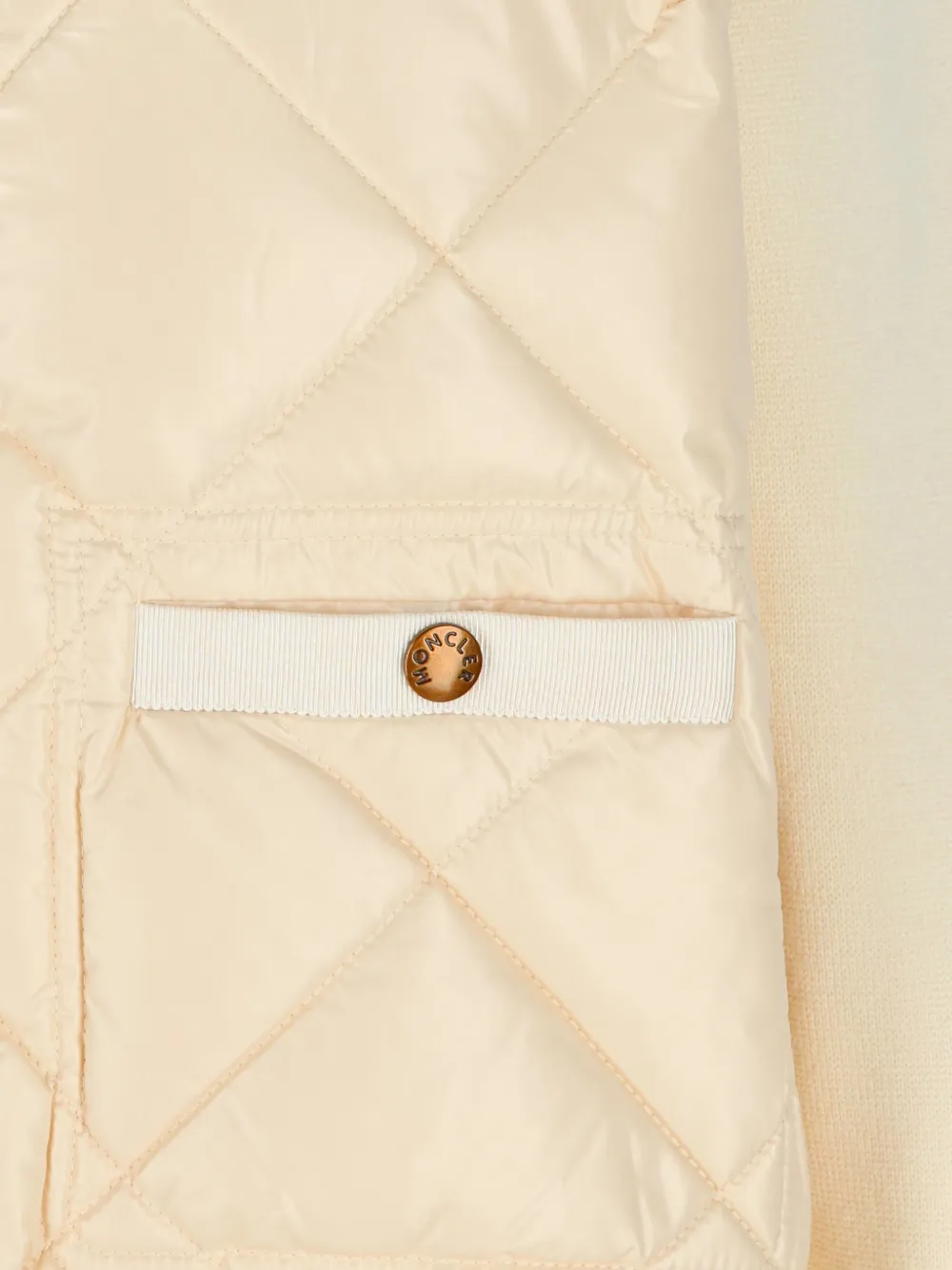 Moncler coton padded cardigan Beige