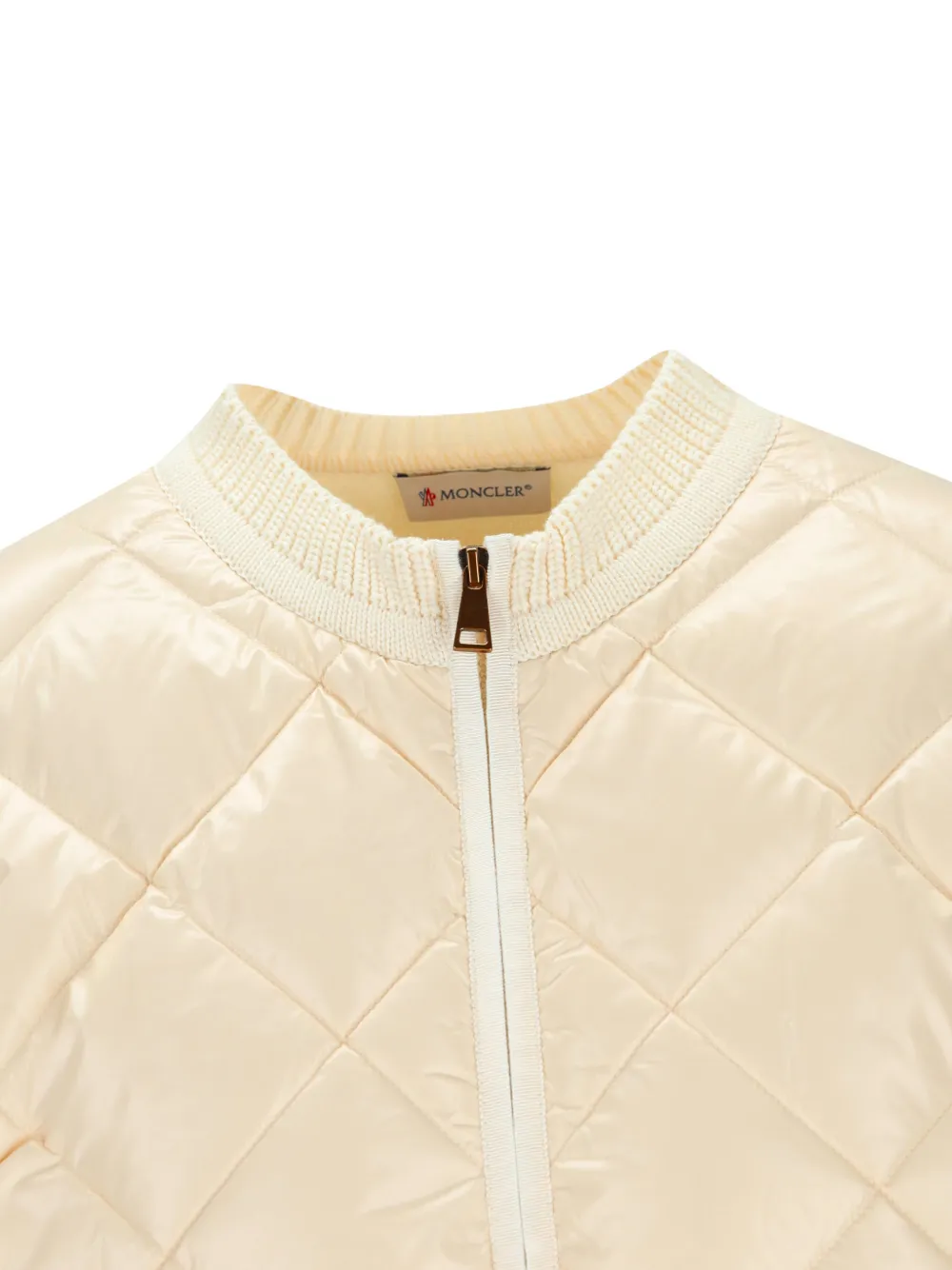 Moncler coton padded cardigan Beige