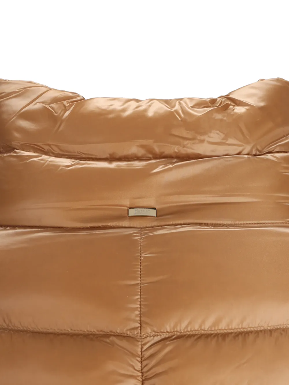 Herno Gewatteerde jas met trechterhals Beige
