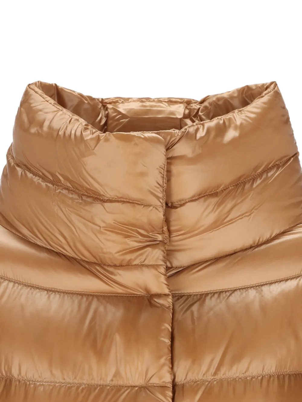 Herno Gewatteerde jas met trechterhals Beige