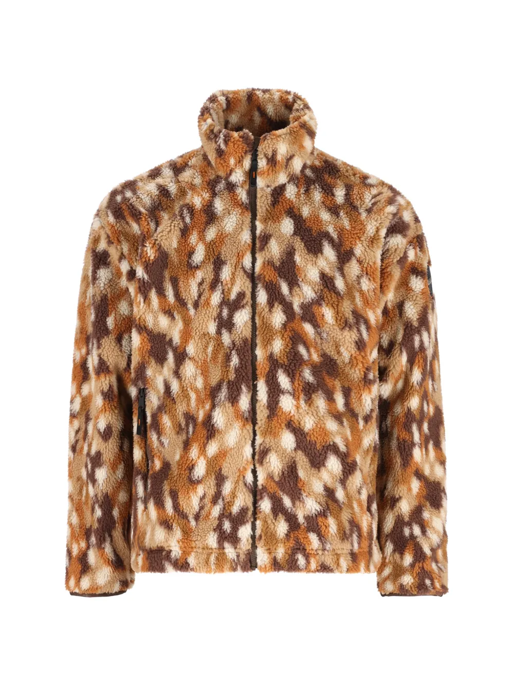 Napapijri fleece-texture zip-up jacket - Braun