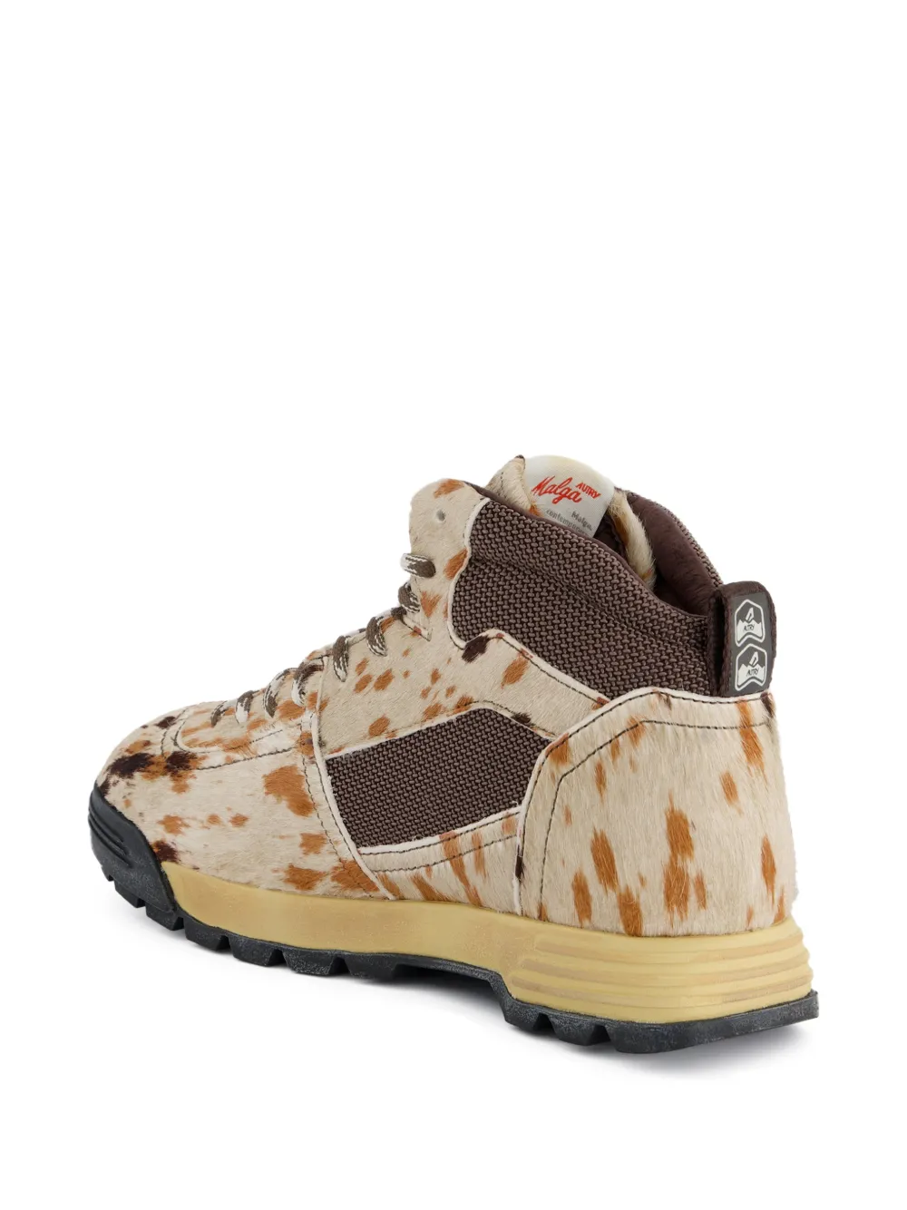 Autry Malga cow-print boots Beige