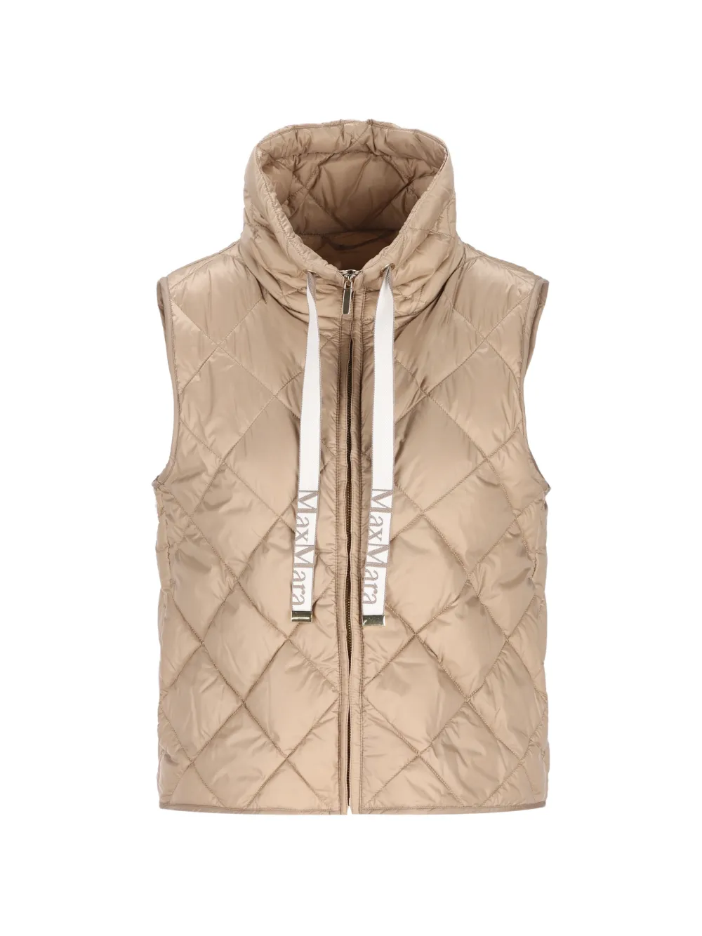 Max Mara Diamond-patterned quilted gilet · 42