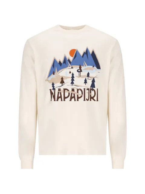 Napapijri graphic-print long-sleeve T-shirt